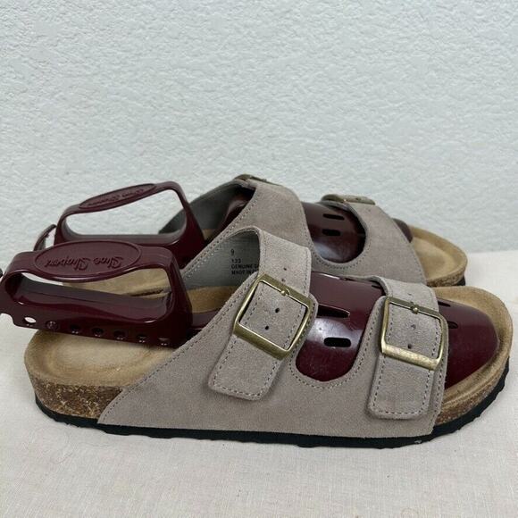 Project Cloud Womens Sz 9 leather adjustable Arizona style cork sole sandals - Picture 10 of 10